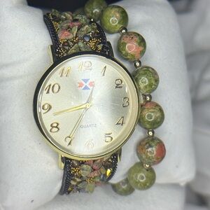 Unakite NIB Canyon Sky Watch And Bracelet Set